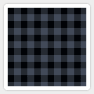 Blue Charcoal Large Gingham by Suzy Hager     Black & Blue Sticker